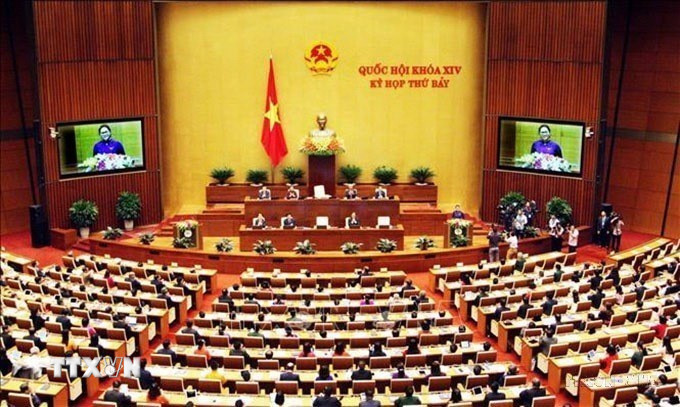 Chủ tịch Quốc hội Nguyễn Thị Kim Ngân đọc diễn văn khai mạc Kỳ họp thứ 7, Quốc hội khóa XIV (20/5/2019). (Ảnh: Nguyễn Dân/TTXVN)