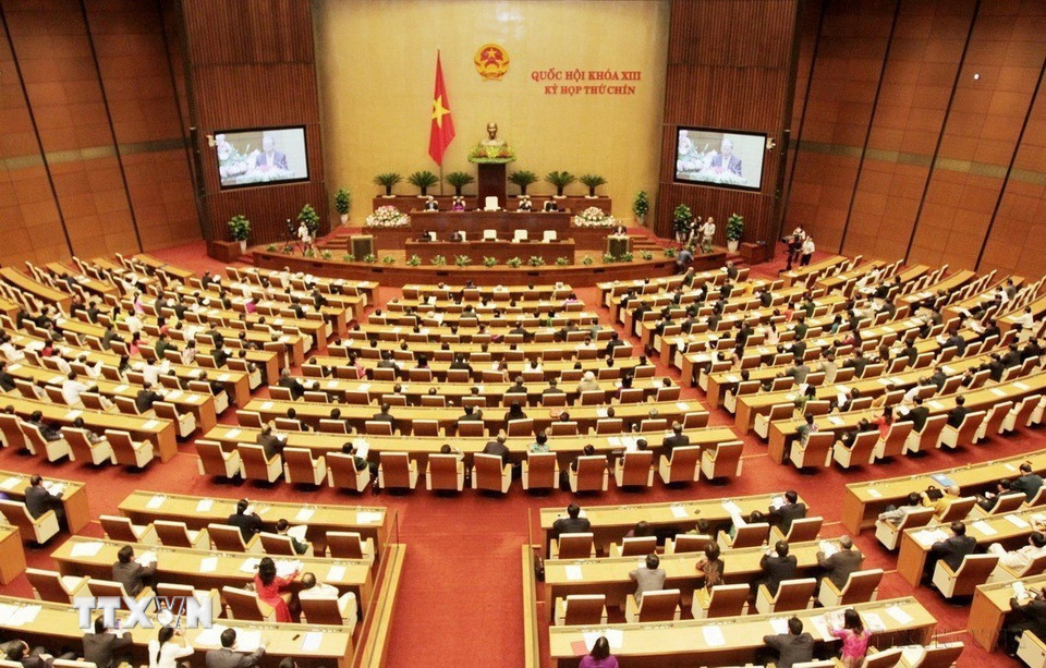 Chiều 26/6/2015, tại Nhà Quốc hội, Hà Nội diễn ra bế mạc kỳ họp thứ chín, Quốc hội khóa XIII. Trong ảnh: Quang cảnh bế mạc. (Ảnh: Phương Hoa/TTXVN)