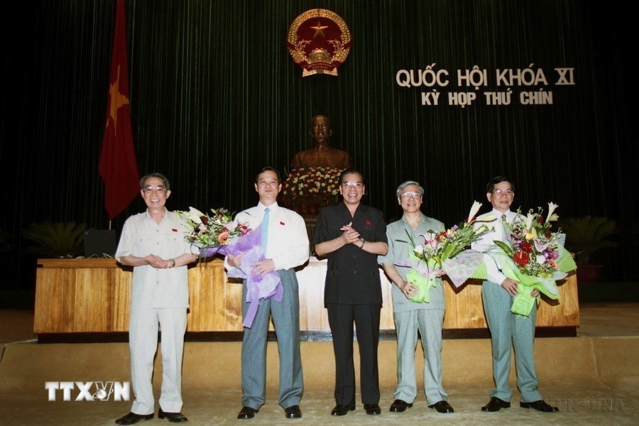 Ngày 26/6/2006, tại Kỳ họp thứ 9, Quốc hội khóa XI đồng chí Nguyễn Phú Trọng được bầu làm Chủ tịch Quốc hội. (Ảnh: TTXVN)