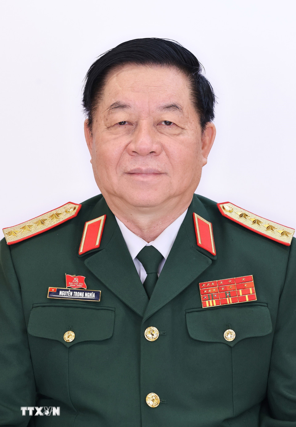 Đồng chí Đại tướng Nguyễn Trọng Nghĩa, Ủy viên Bộ Chính trị, Bí thư Trung ương Đảng khóa XIII, Ủy viên Ban Thường vụ Quân ủy Trung ương, Chủ nhiệm Tổng cục Chính trị Quân đội nhân dân Việt Nam. (Ảnh: TTXVN)
