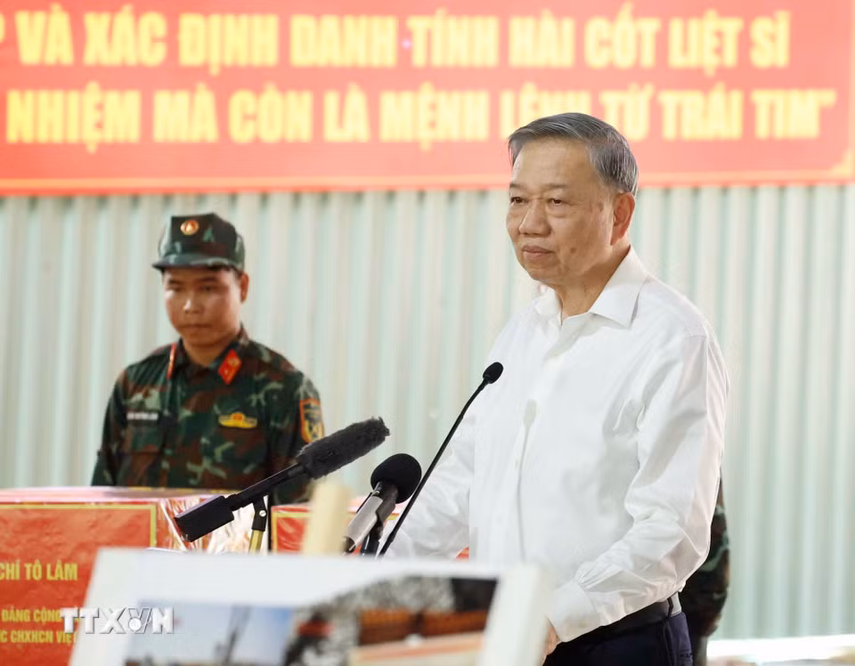 Tổng Bí thư, Chủ tịch nước Tô Lâm phát biểu. (Ảnh: Thống Nhất/TTXVN)