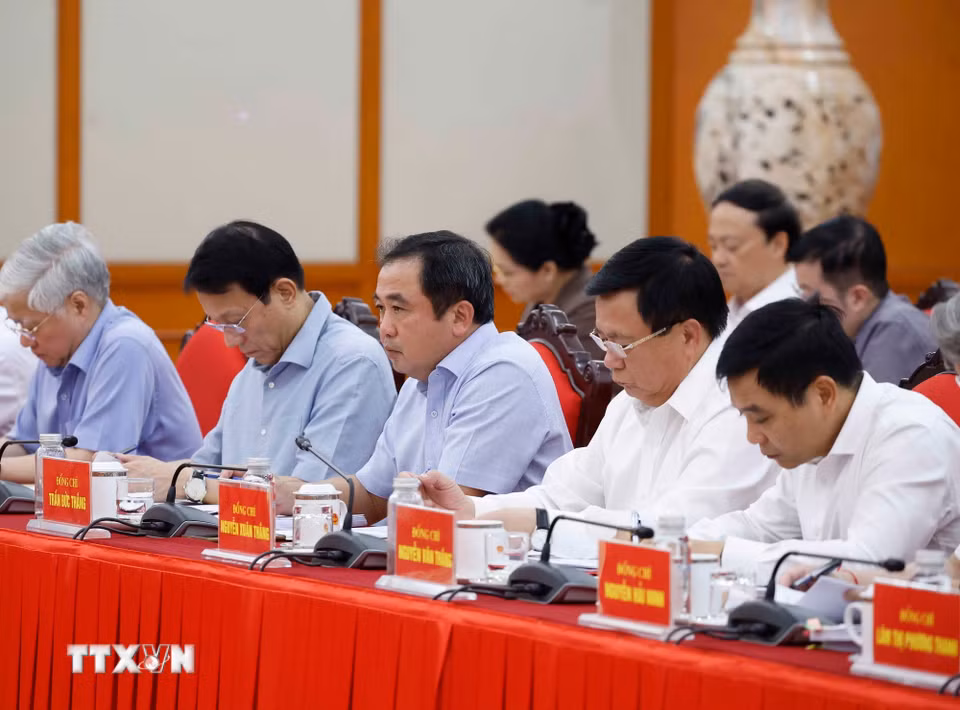 Các đại biểu tham dự cuộc làm việc. (Ảnh: Thống Nhất/TTXVN)