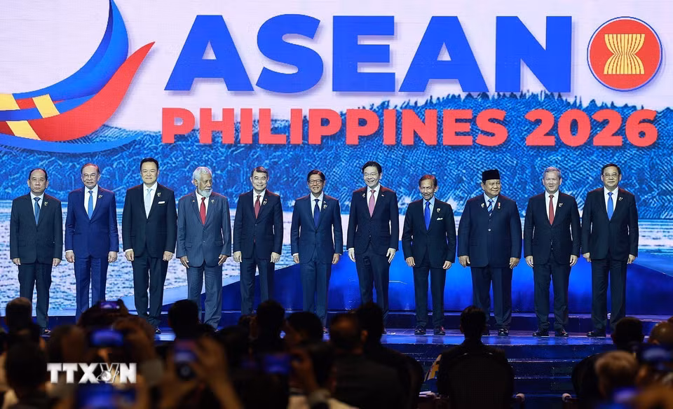 Thủ tướng Lê Minh Hưng cùng Trưởng đoàn các nước ASEAN tham dự phiên khai mạc Hội nghị Cấp cao ASEAN lần thứ 48. (Ảnh: Dương Giang/TTXVN)