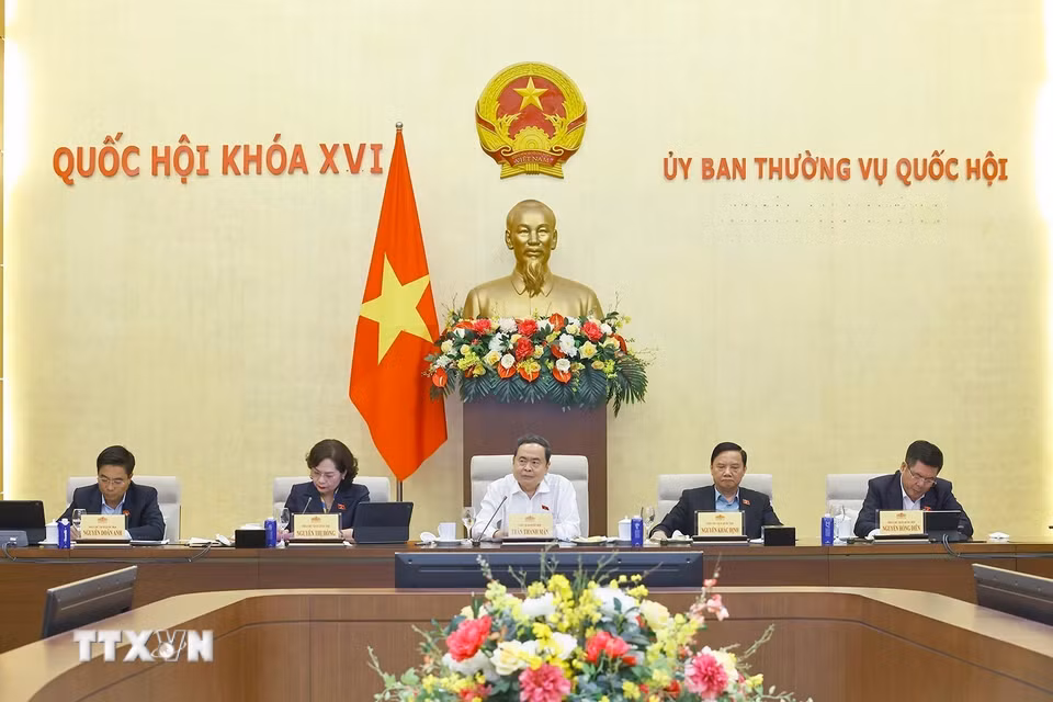 Chủ tịch Quốc hội Trần Thanh Mẫn phát biểu. (Ảnh: Doãn Tấn/TTXVN)
