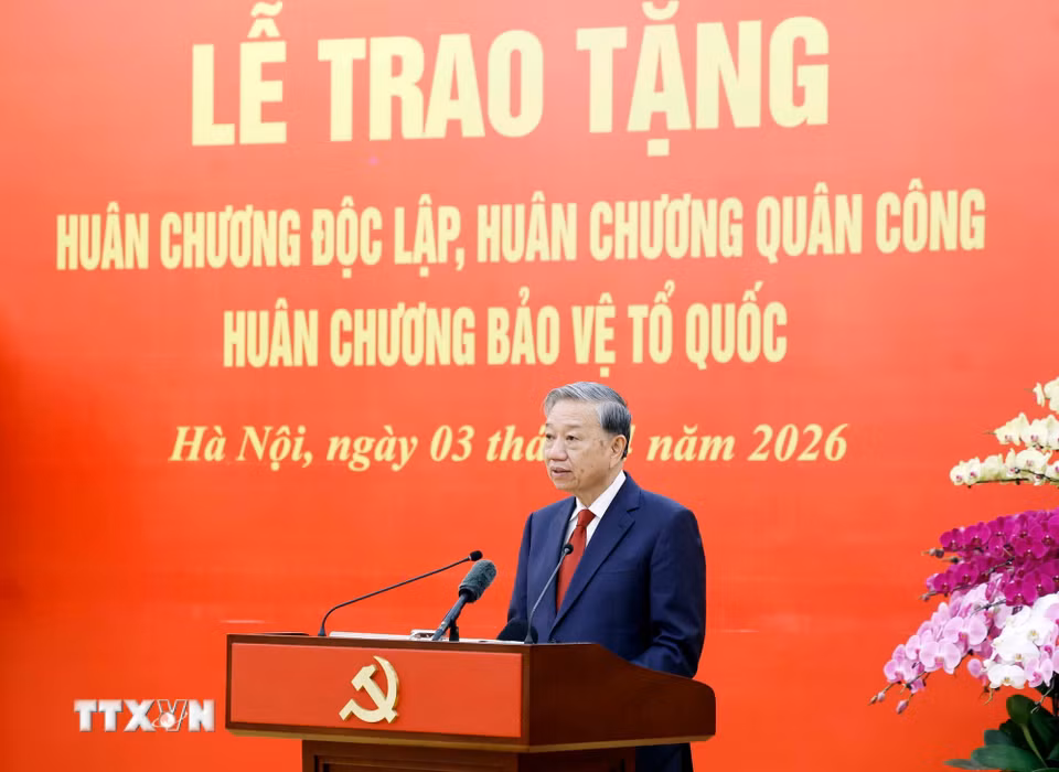 Tổng Bí thư Tô Lâm phát biểu. (Ảnh: Thống Nhất/TTXVN)