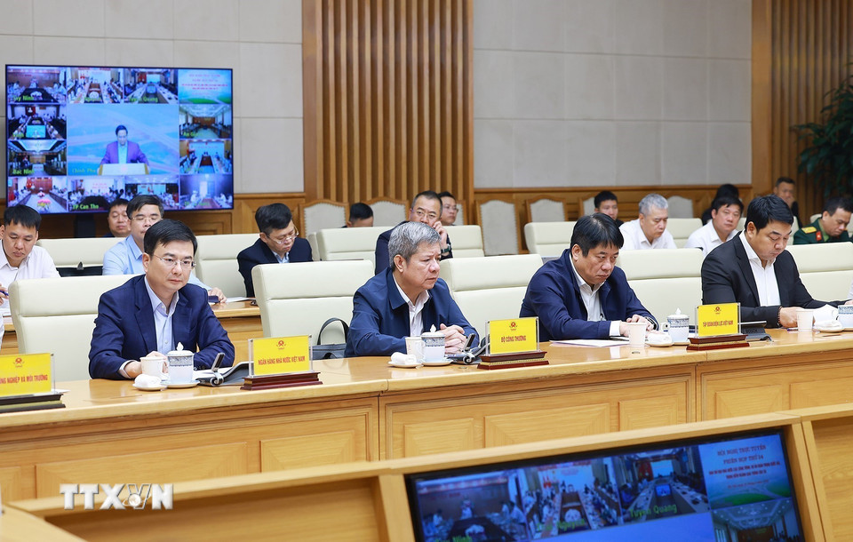 Các đại biểu tham dự Phiên họp thứ 24 của Ban Chỉ đạo các công trình, dự án quan trọng quốc gia, trọng điểm ngành giao thông vận tải. (Ảnh: Phạm Tiếp/TTXVN)