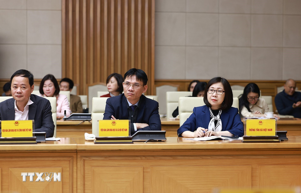 Các đại biểu tham dự Hội nghị tổng kết công tác đôn đốc, triển khai các cam kết, thỏa thuận trong các hoạt động đối ngoại cấp cao. (Ảnh: Dương Giang/TTXVN)