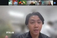 Đại diện Cà phê Trung Nguyên trao đổi tại hội thảo. (Ảnh: Ngọc Thúy/TTXVN)