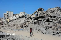 Quang cảnh tại thành phố Gaza ngày 19/10/2025. (Ảnh: THX/TTXVN)