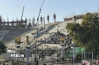 Cửa khẩu Attari-Wagah ở biên giới Ấn Độ-Pakistan. (Ảnh: Kyodo/TTXVN)