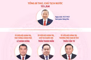 Lãnh đạo chủ chốt và lãnh đạo các Ban Đảng Trung ương khóa XIV