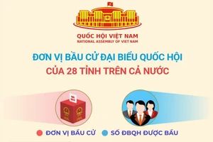 Đơn vị bầu cử đại biểu Quốc hội của 28 tỉnh trên cả nước