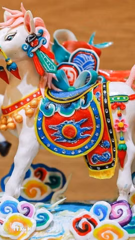 Tác phẩm "Ngựa Tò he". (Ảnh minh họa: Khánh Hoà/TTXVN)