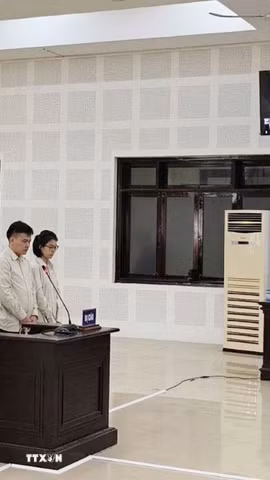 Quang cảnh phiên tòa. (Ảnh: Quốc Dũng/TTXVN)