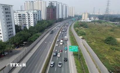 Cao tốc Pháp Vân-Cầu Giẽ. (Ảnh: Quốc Khánh/TTXVN)