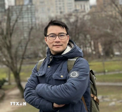 Tiến sỹ Ứng Quốc Hùng, Kỹ sư trưởng Tập đoàn Setec Nucléaire (Pháp) và là Phó Chủ tịch Mạng lưới chuyên gia năng lượng hạt nhân người Việt ở nước ngoài (VietNuc). (Ảnh: TTXVN phát)