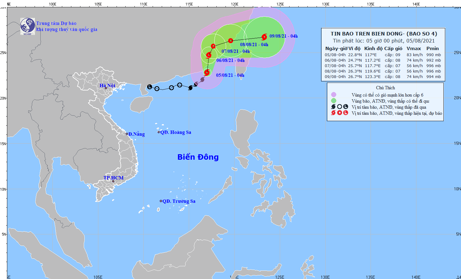 Trong 24 đến 48 giờ tới, bão số 4 có khả năng suy yếu thành áp thấp ảnh 1