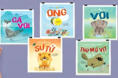 Bộ sách "Một ngày của gia đình tớ". (Ảnh: PV/Vietnam+)