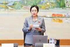 Đại biểu Lò Thị Luyến (tỉnh Điện Biên) cho hay, theo nguyên tắc, địa phương khó khăn được ưu tiên hỗ trợ chương trình, tức là được giao nhiều nhiệm vụ và vốn. (Ảnh: Doãn Tấn/TTXVN)