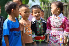 Học sinh Trường Mầm non Bảo Lâm, huyện Bảo Lạc, tỉnh Cao Bằng. (Ảnh: PV/Vietnam+)