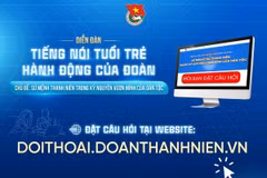 Các đoàn viên có thể gửi câu hỏi trực tuyến đến ban lãnh đạo Trung ương Đoàn. (Nguồn: Trung ương Đoàn)
