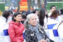 Chương trình thu hút sự tham gia của đông đảo người cao tuổi trên địa bàn. (Ảnh: PV/Vietnam+)