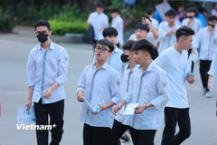 Thí sinh dự thi tốt nghiệp trung học phổ thông 2025. (Ảnh: Hoài Nam/Vietnam+)