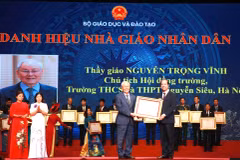 Nhà giáo Nguyễn Trọng Vĩnh là đại diện duy nhất của Hà Nội nhận danh hiệu Nhà giáo nhân dân trong đợt xét tặng năm 2024. (Ảnh: Bộ GD-ĐT)