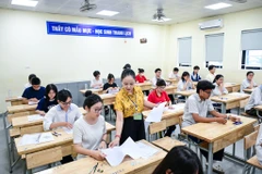 Thí sinh dự thi Tốt nghiệp trung học phổ thông. (Ảnh: PV/Vietnam+)