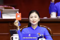 Đại biểu tham dự Đại hội Đoàn toàn quốc lần thứ XIII. (Ảnh: PV/Vietnam+)