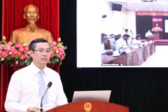 Thứ trưởng Bộ Giáo dục và Đào tạo Nguyễn Văn Phúc phát biểu tại hội nghị. (Ảnh: PV/Vietnam+)
