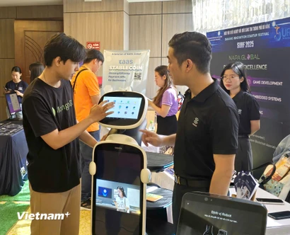 Ngày hội khởi nghiệp đổi mới sáng tạo được thành phố Đà Nẵng tổ chức hàng năm, thu hút nhiều ứng dụng công nghệ vào thực tiễn hiệu quả. (Ảnh: PV/Vietnam+)