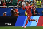 Ronaldo lập cú đúp để giúp Bồ Đào Nha chiến thắng. (Ảnh: AFP/TTXVN)