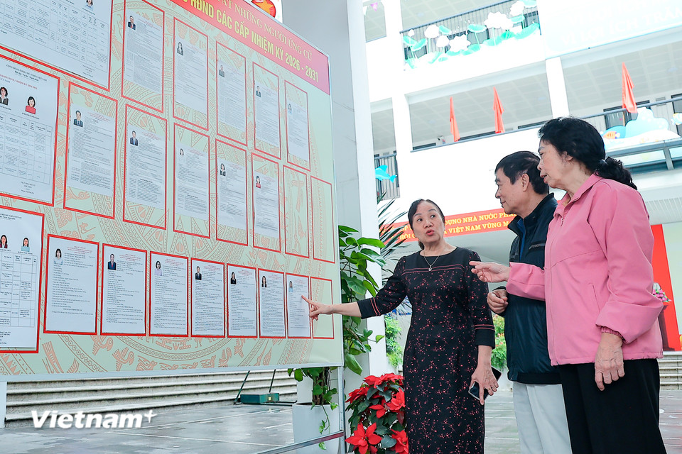 Các điểm bầu cử đã sẵn sàng hướng tới ngày hội non sông. (Ảnh: Hoài Nam/Vietnam+)