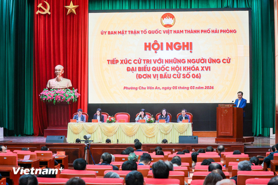 Theo báo cáo của Ủy ban Bầu cử thành phố Hải Phòng, toàn thành phố có 3.189.339 cử tri được niêm yết tại 2.577 khu vực bỏ phiếu bầu cử đại biểu Quốc hội khóa XVI và đại biểu Hội đồng Nhân dân các cấp nhiệm kỳ 2026 – 2031. (Ảnh: Hoài Nam/Vietnam+)