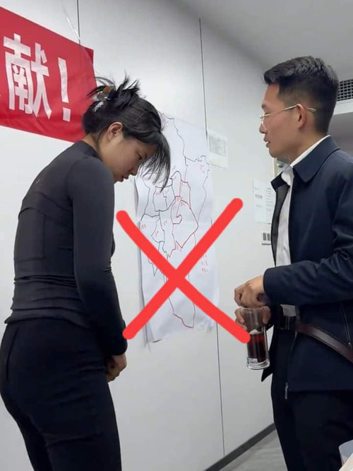 Cảnh phim được khán giả phát hiện trong tập 16 series "Má Vương." (Ảnh chụp màn hình) phim Má Vương đường lưỡi bò.jpg