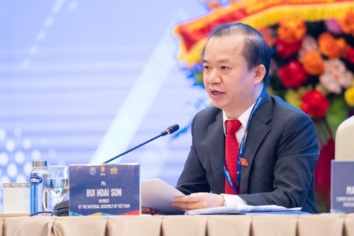 Phó Giáo sư-Tiến sỹ Bùi Hoài Sơn, Ủy viên Thường trực Ủy ban Văn hóa, Giáo dục của Quốc hội. (Ảnh: PV/Vietnam+) buihoaison-nghisy.jpg