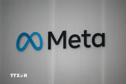 Biểu tượng của Tập đoàn Meta. (Ảnh: AFP/TTXVN)