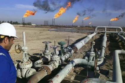 Đường ống dẫn dầu tại tỉnh Kirkuk, Iraq. (Nguồn: AP)