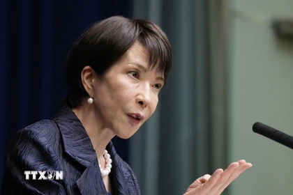 Thủ tướng Nhật Bản Sanae Takaichi. (Ảnh: Kyodo/TTXVN)