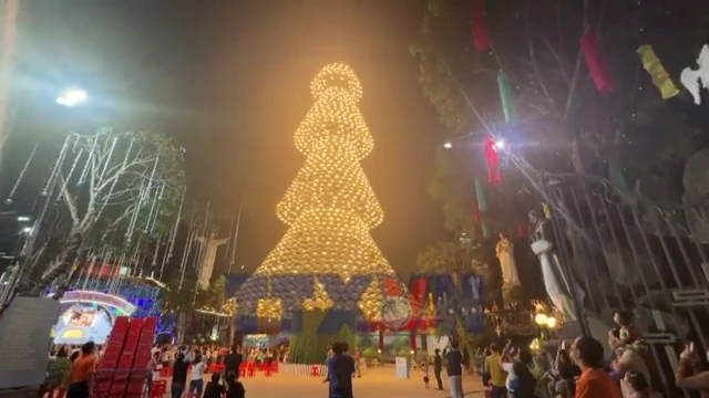 Chiêm ngưỡng cây thông làm từ 3.000 chiếc nón lá ở Đồng Nai 