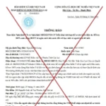 Văn bản giả mạo được gửi đến người dân với mục đích lừa đảo. (Ảnh: TTXVN phát)