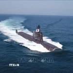 Tàu ngầm diesel Shin Chae-ho nặng 3.000 tấn do Công ty đóng tàu HD Hyundai Heavy Industries Co. của Hàn Quốc chế tạo. (Ảnh: YONHAP/ TTXVN )