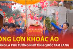 "Ông lợn" khoác áo mỡ chài, được đi lọng, rước kiệu ở hội làng La Phù 