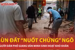 Cư dân phố Giang Văn Minh tiếp tục lê bước nặng nề trong con ngõ bị bùn "nuốt"