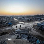 Cảnh đổ nát do xung đột tại Gaza. (Ảnh: THX/TTXVN)