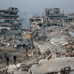 Cảnh đổ nát do xung đột tại Dải Gaza, ngày 27/11/2025. (Ảnh: THX/TTXVN)