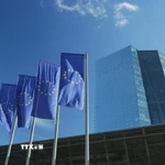 Trụ sở Ngân hàng Trung ương châu Âu (ECB) tại Frankfurt (Đức). (Ảnh: THX/TTXVN)