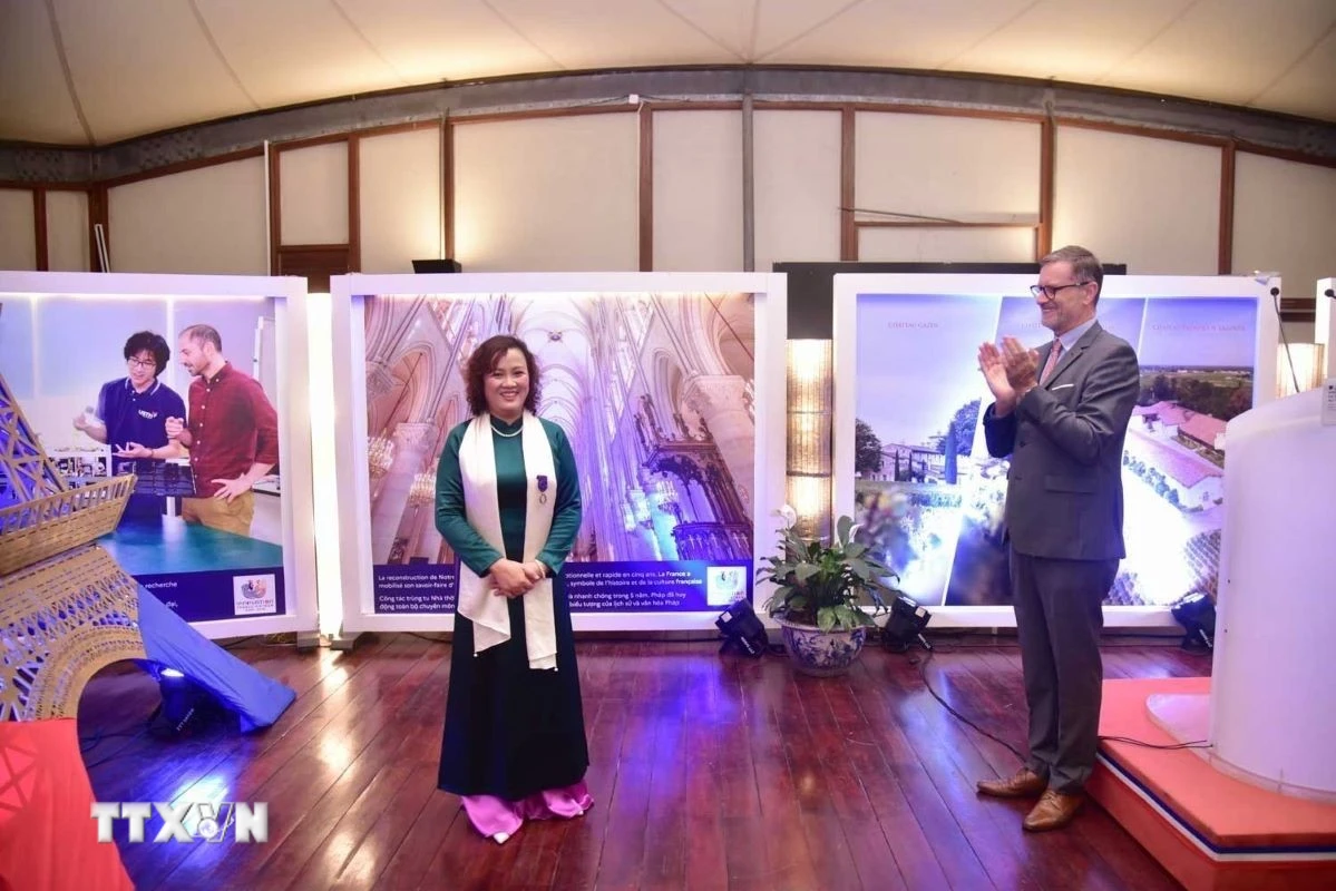 Giáo sư, Tiến sĩ Đinh Thị Mai Thanh nhận Huân chương Cành cọ Hàn lâm Pháp