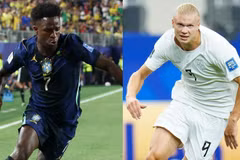 Vinicius Jr và Erling Haaland so tài tranh vé tứ kết World Cup 2026. (Ảnh: THX/TTXVN phát)
